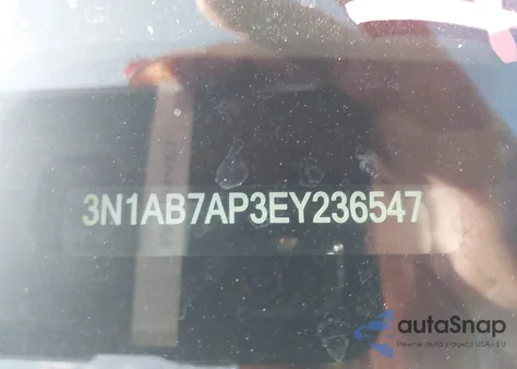 2014 Nissan Sentra Fe+ S/Fe+ Sv/S/Sl/Sr/Sv из США, поврежденный, VIN 3N1AB7AP3EY236547